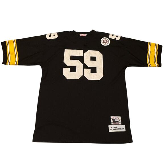 Mitchell Ness Pittsburgh Steelers Jack Ham #59 Throwback Football Jersey 60 4XL - Picture 1 of 9